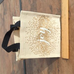 Canvas Christmas gift bag mini tote bag NWOT New